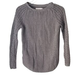 LOFT Gray Cable Knit Sweater Size XS